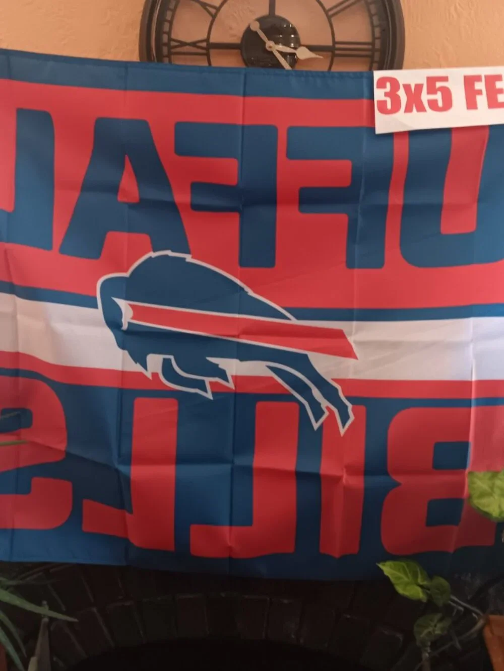 Buffalo Bills Center Stripe 3x5 NFL Flag
